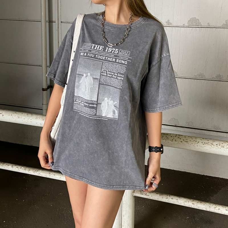 ブリーチ転写ビッグTシャツ