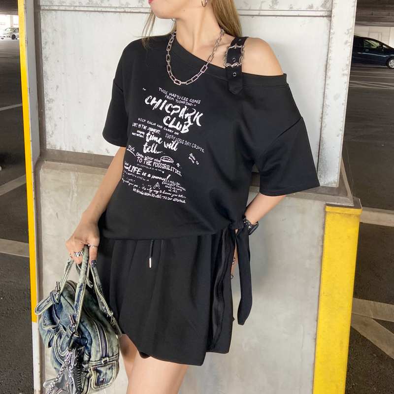 ワンショルダートップス・スカートセットアップ