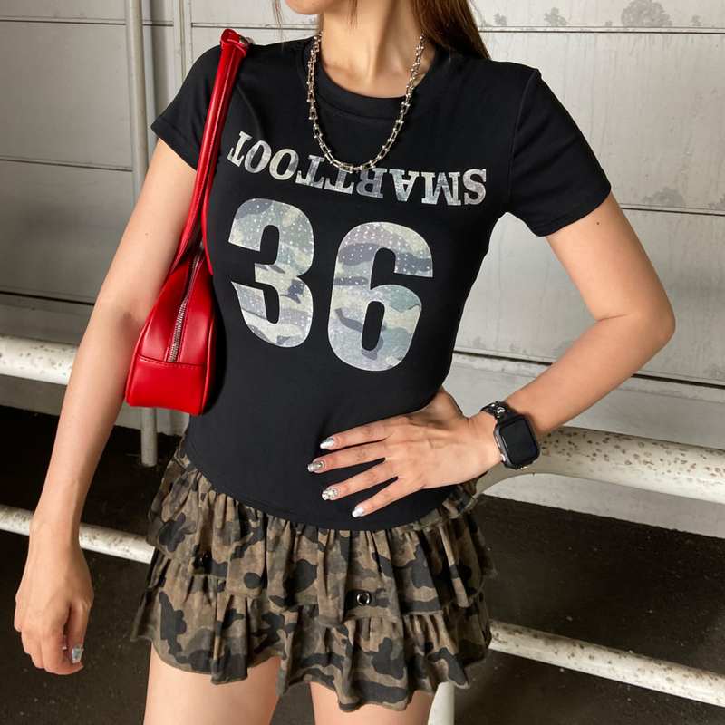 迷彩ロゴTシャツ
