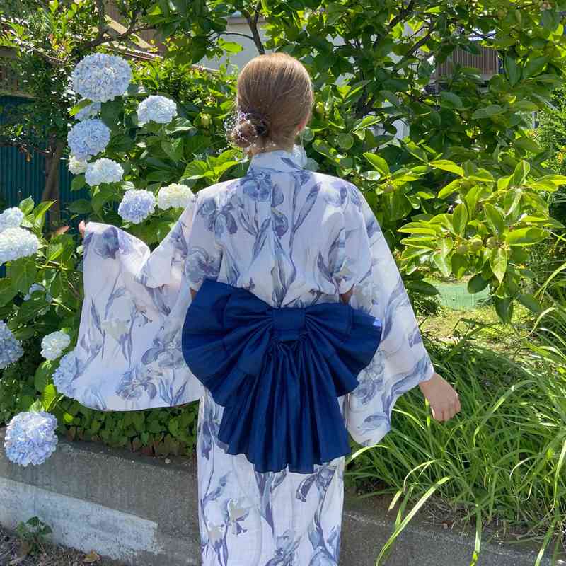 菖蒲柄セパレート浴衣4点セット