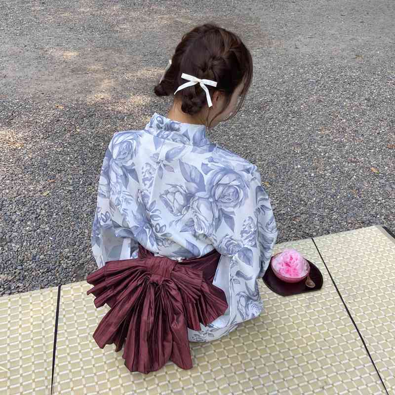 花柄浴衣3点セット