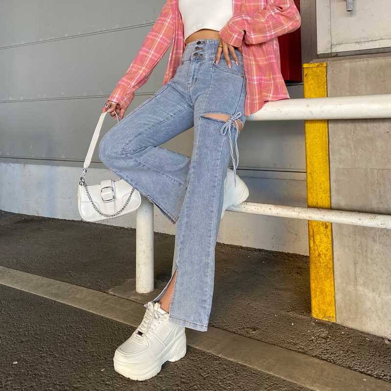 non-hedge サイドスリットリボンフレアパンツ|TiMTiMオンライン