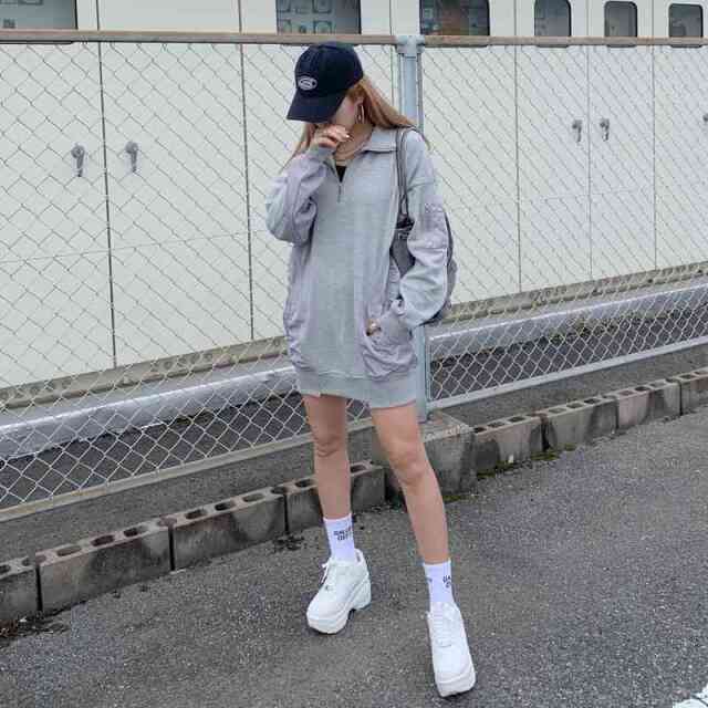 ナイロン切替ZIPチュニック