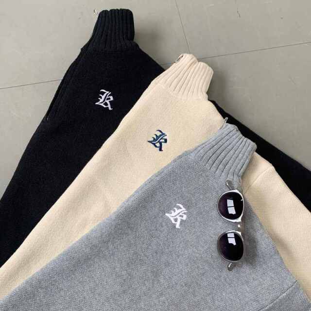 ZIPハイネックミニニットワンピース
