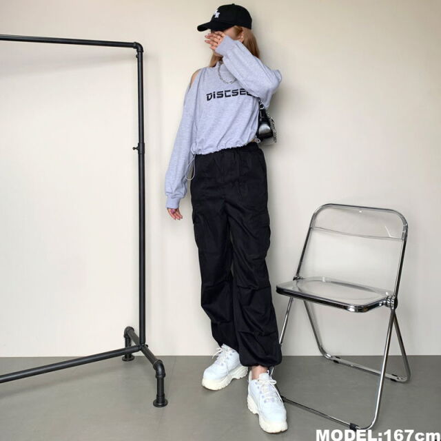 ★WEB限定★ハイネックショルダーZIP裏毛プルオーバー