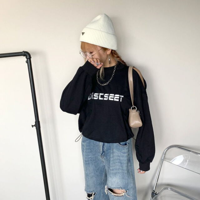 ★WEB限定★ハイネックショルダーZIP裏毛プルオーバー