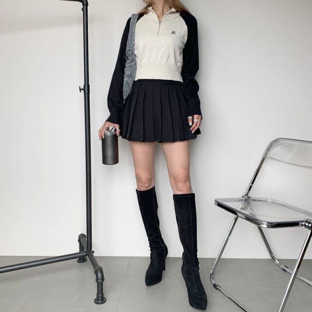 ラグランZIPプルオーバー