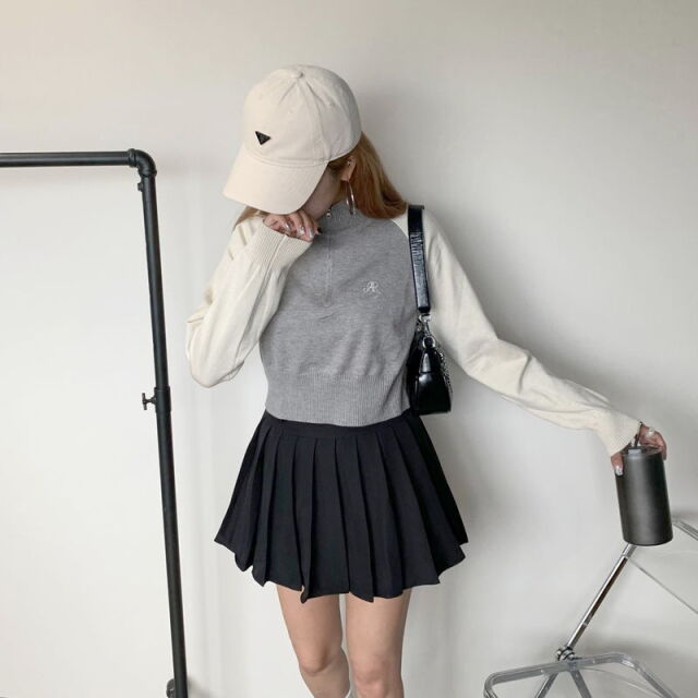 ラグランZIPプルオーバー