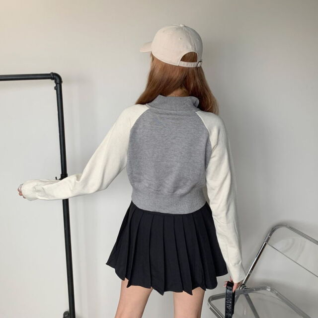 ラグランZIPプルオーバー