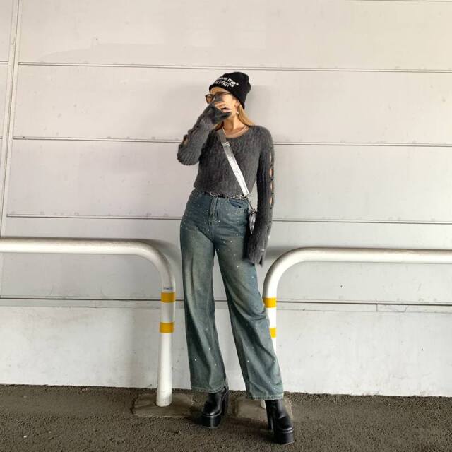 シャギースリーブボタンショートプルオーバー