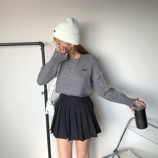 プレートダメージショートプルオーバー
