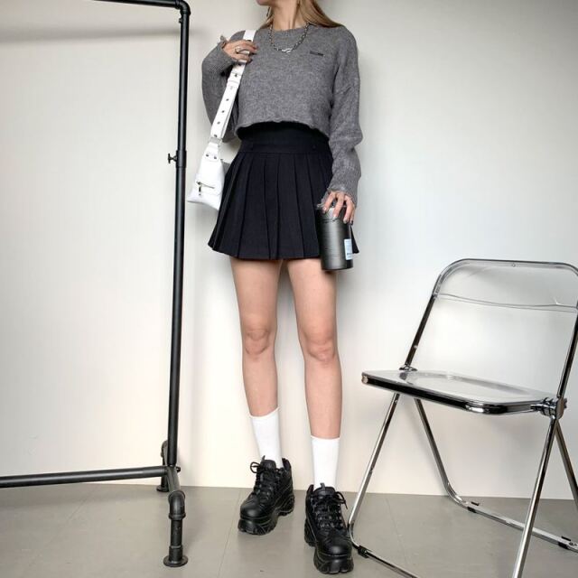 プレートダメージショートプルオーバー