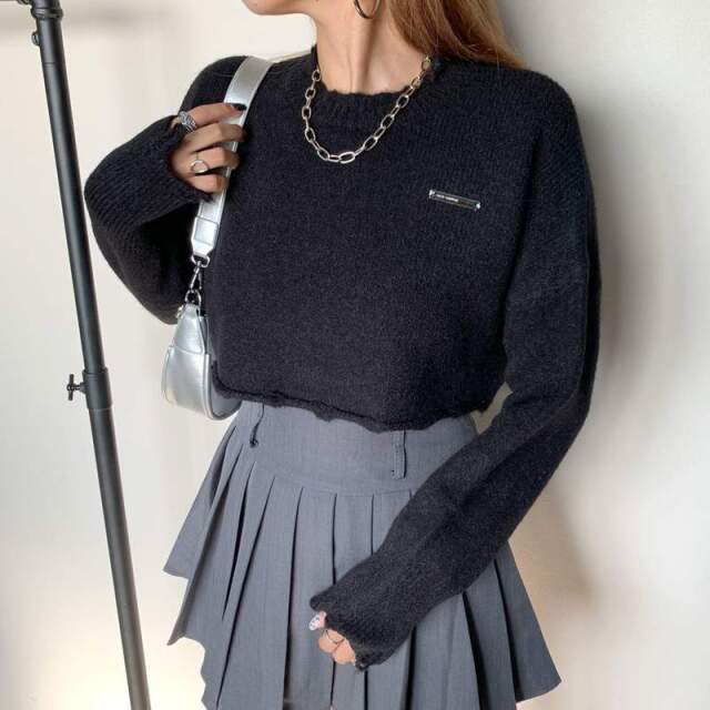 プレートダメージショートプルオーバー