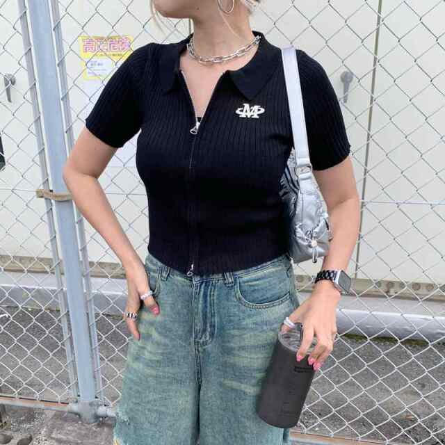 WZIPプレートニットポロ