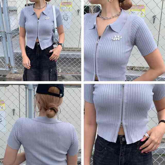 WZIPプレートニットポロ