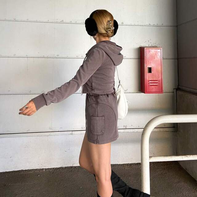 non-hedge ブリーチZIPパーカー・スカートセットアップ|TiMTiM