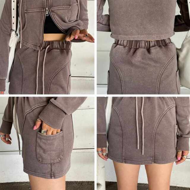 non-hedge ブリーチZIPパーカー・スカートセットアップ|TiMTiM