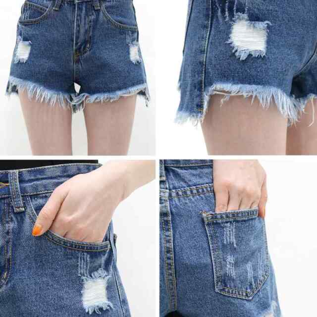 ダメージデニムショートパンツ