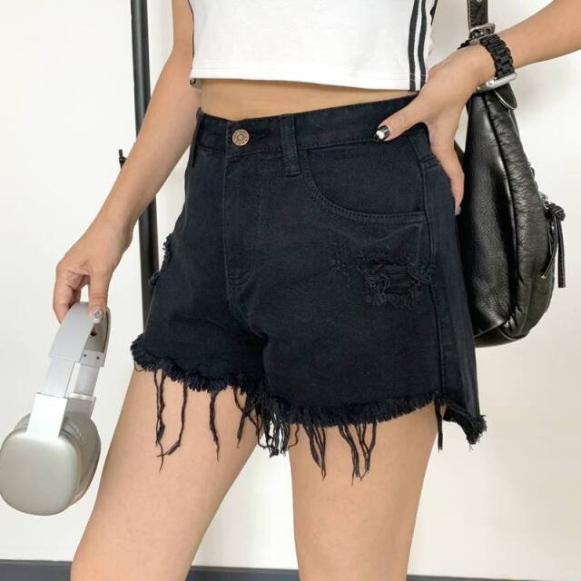 ダメージデニムショートパンツ