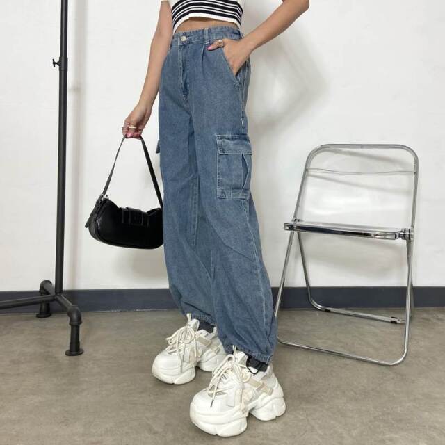 デニムカーゴパンツ