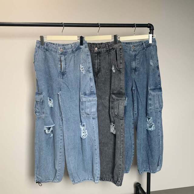 non-hedge ダメージデニムカーゴパンツ|TiMTiMオンラインストア