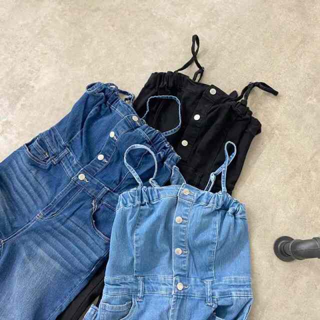 24SS♡デシグアル ストレッチフレアデニムオールインワン ノースリーブ 完売品 non-hedge デニムフレアオールインワン|TiMTiMオンラインストア