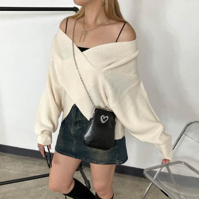 non-hedge ☆WEB限定☆カシュクールニットプルオーバー|TiMTiM