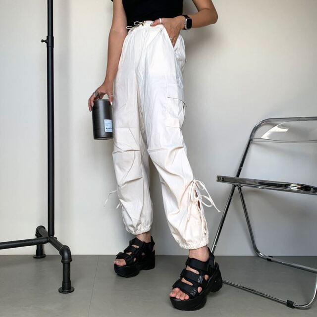 スリットリボンカーゴパンツ リュアユーイン lureyouin 越智ゆらの continuer de NICE CLAUP/サイドリボンカーゴパンツ｜NICE CLAUP