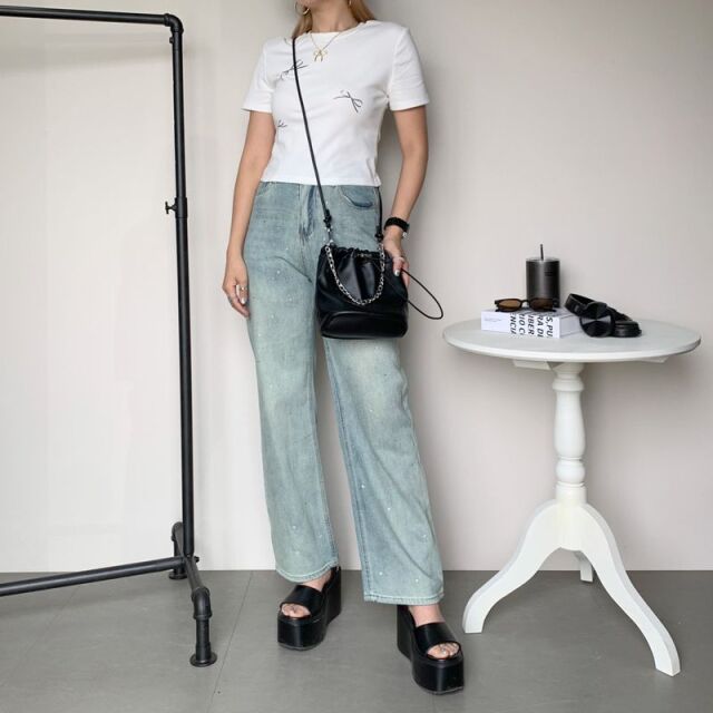 チェーン2WAY巾着ショルダーバッグ