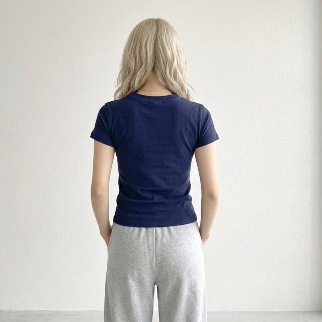 ピンクストーンロゴチビTシャツ
