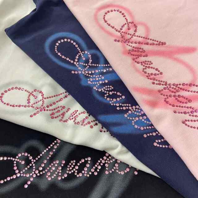 ピンクストーンロゴチビTシャツ