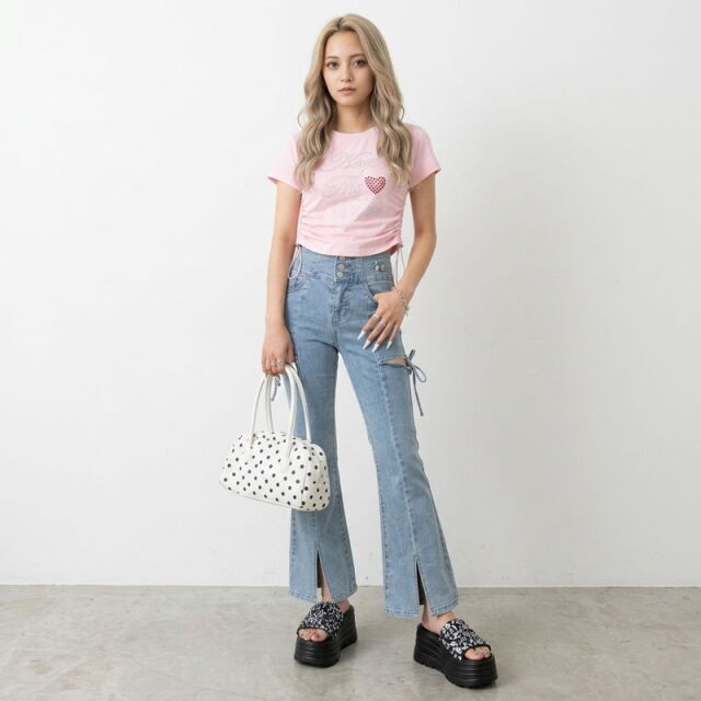 ストーンハートロゴドロストTシャツ