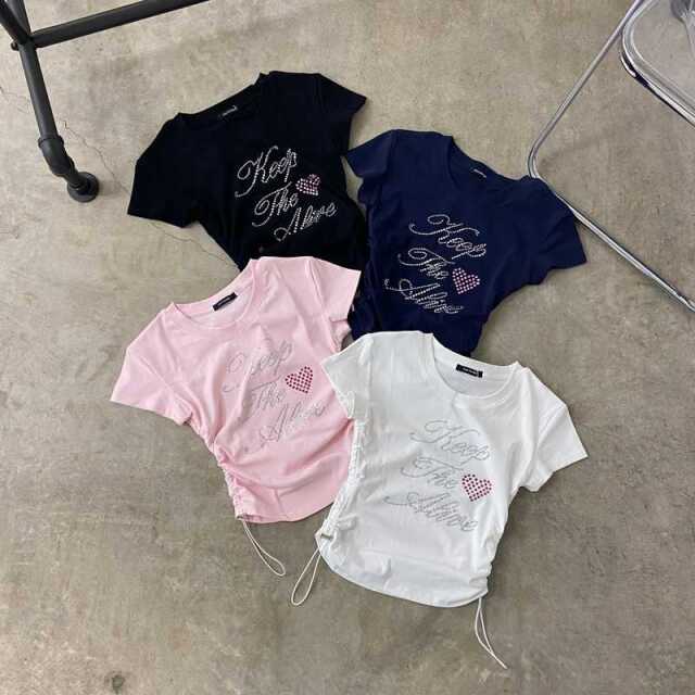 ストーンハートロゴドロストTシャツ