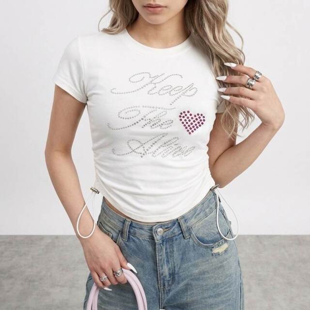 ストーンハートロゴドロストTシャツ