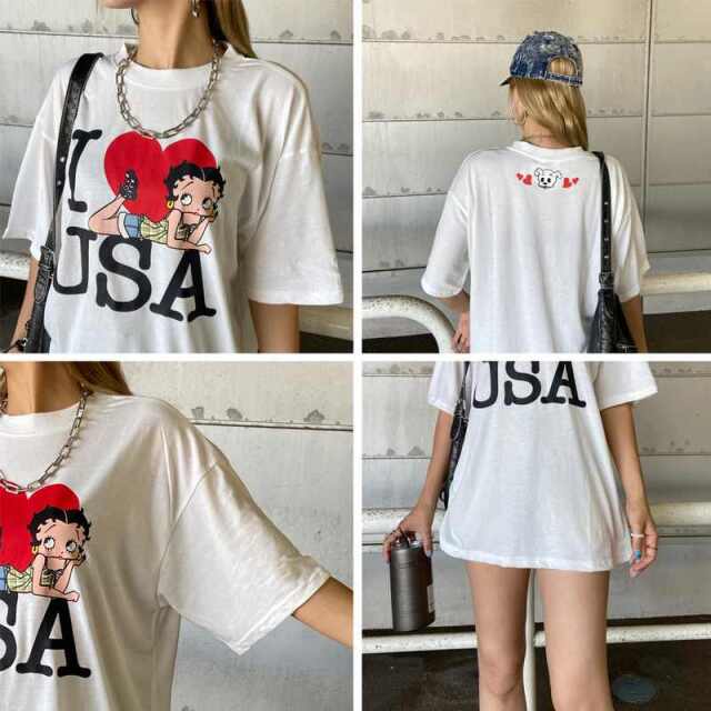 ハートBETTY BOOPTシャツ
