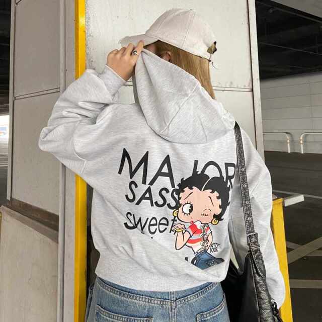 BETTYBOOPジップショートパーカー