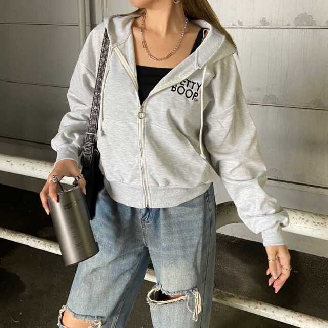 BETTYBOOPジップショートパーカー