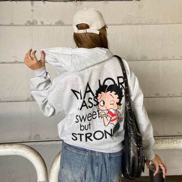 BETTYBOOPジップショートパーカー