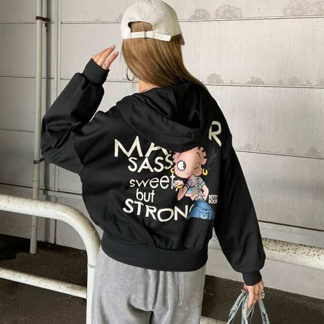 BETTYBOOPジップショートパーカー