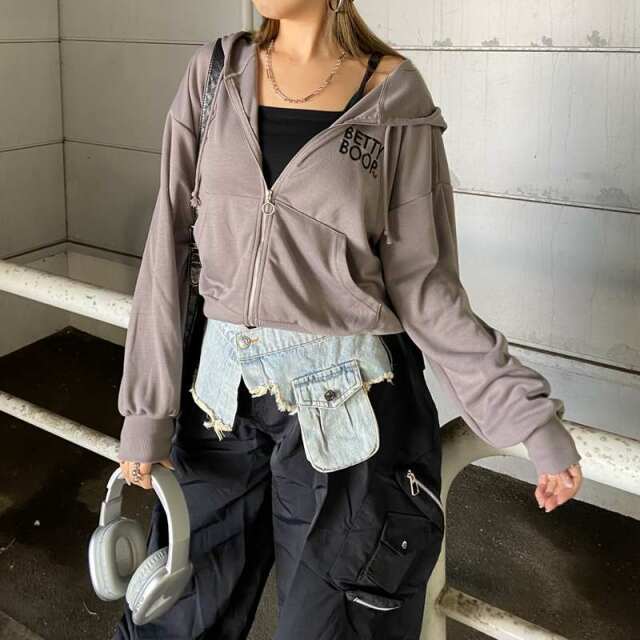 BETTYBOOPジップショートパーカー