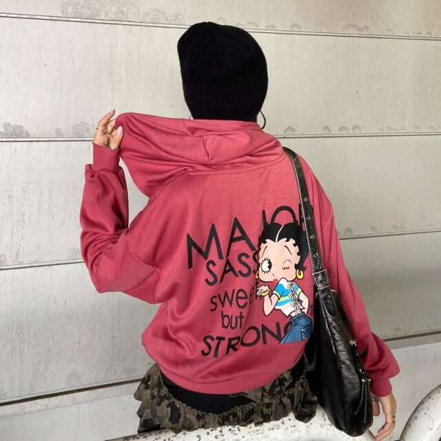BETTYBOOPジップショートパーカー