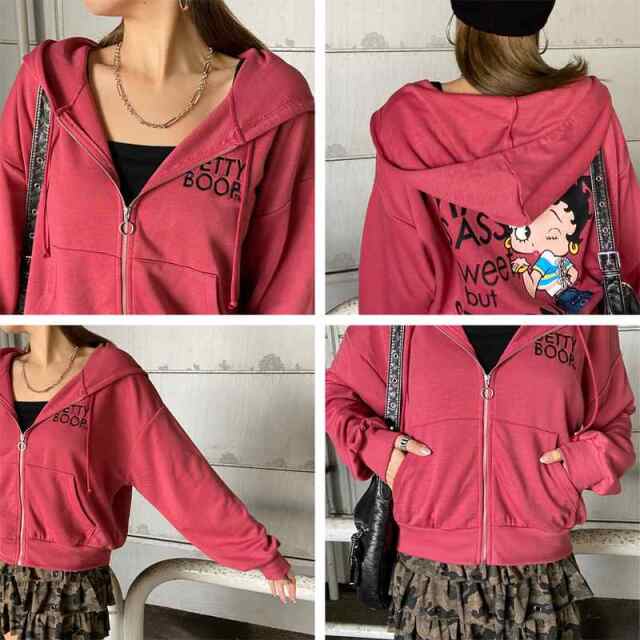 BETTYBOOPジップショートパーカー