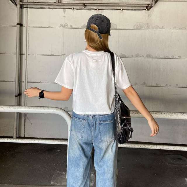 ラインストーンショートTシャツ