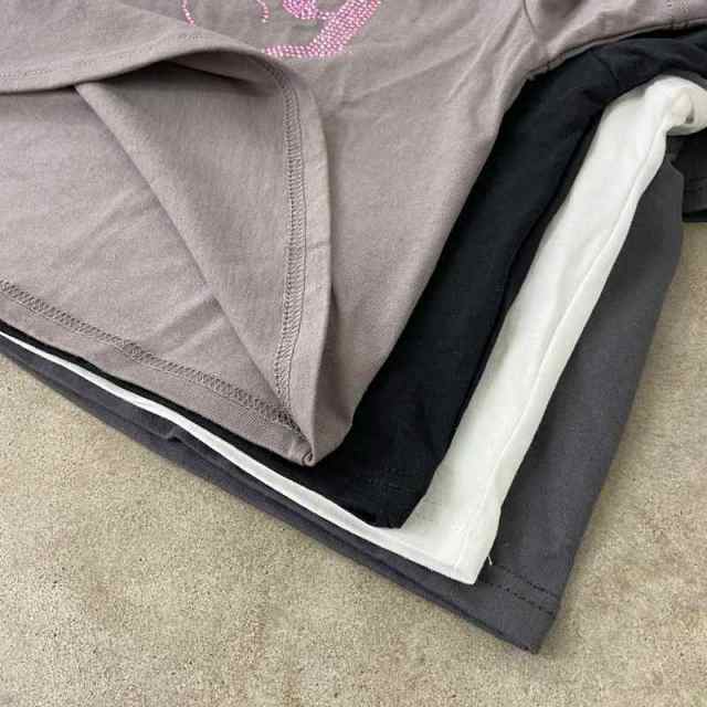 ラインストーンショートTシャツ