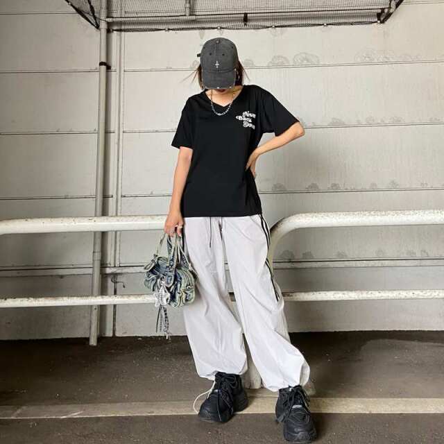 バック透けロゴビッグTシャツ