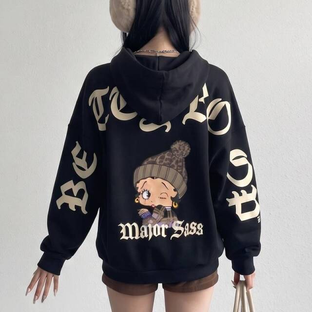 BETTYBOOPバックロゴパーカー