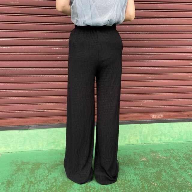 セルフカット楊柳ワイドパンツ
