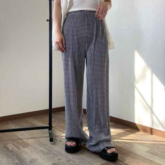 セルフカット柄プリーツパンツ