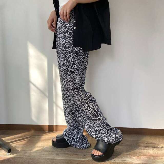 セルフカット柄プリーツパンツ