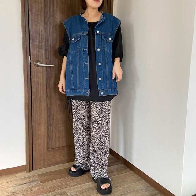 セルフカット柄プリーツパンツ